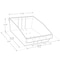 Azar Displays Large Deep Bin Tray Kit W/ Adjustable Dividers, up to 3 Compartments for Pegboard or Slatwall, 2PK 556134-L-DIV-2PK - alternate 3